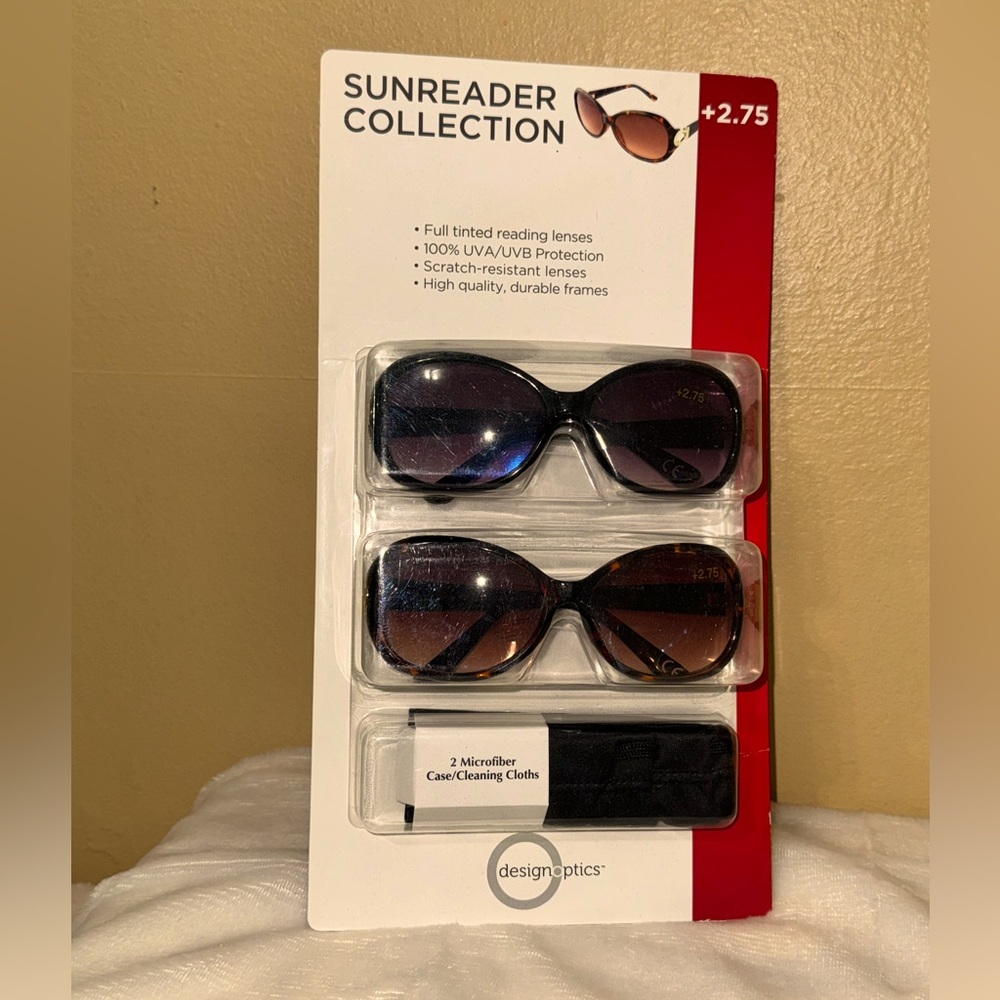 NWT Design Optics Sunreader Collection 2 Pairs +2.75